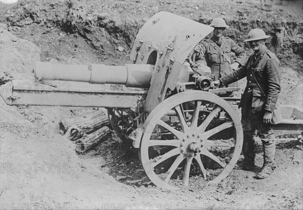 German 5.9 gun captured by British, 13 Feb 1917. Creator: Bain News Service.