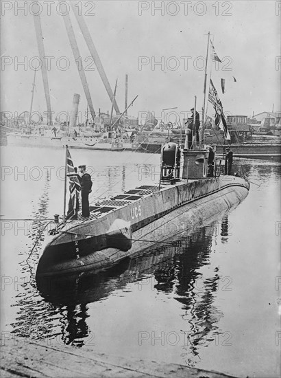 Captured German mine-layer, 1916. Creator: Bain News Service.