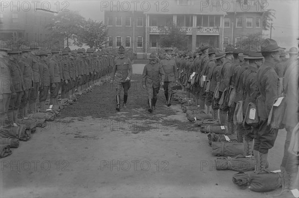 Col. F.G. Mauldin, Maj. A.T. Ovenshine, Capt. H.R. Smalley, 1917 or 1918. Creator: Bain News Service.