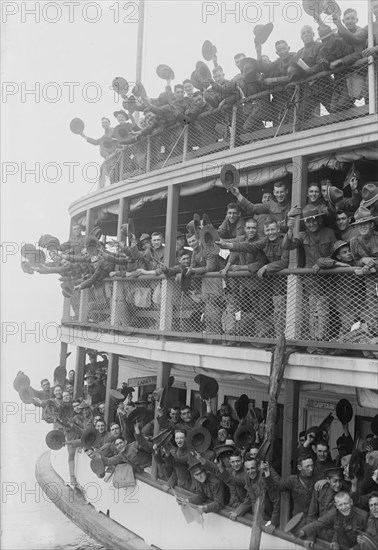 Leaving Ft. Slocum, 1917. Creator: Bain News Service.