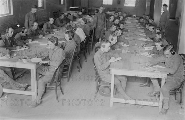 Wireless, Pratt Institute, Oct 1917. Creator: Bain News Service.