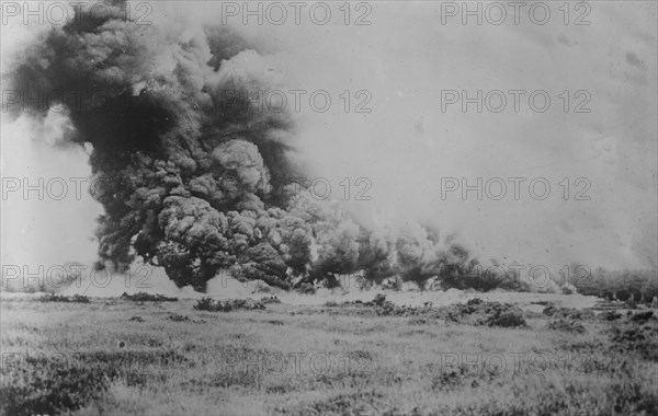 British liquid fire attack, 7 Jul 1917. Creator: Bain News Service.