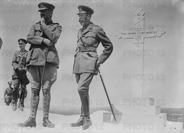 King George V on Butte De Warlencourt, 12 Jul 1917. Creator: Bain News Service.
