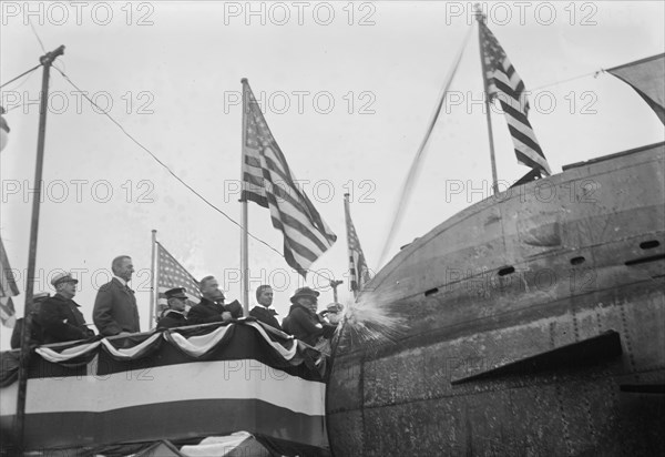 Christening "U-BUY-A-BOND", 1917. Creator: Bain News Service.