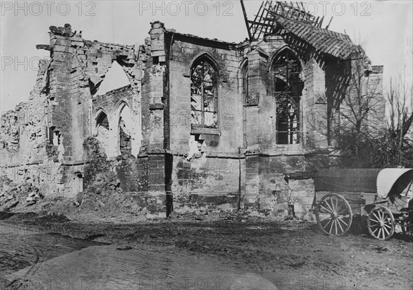 Church at Lassigny, between c1915 and c1920. Creator: Bain News Service.