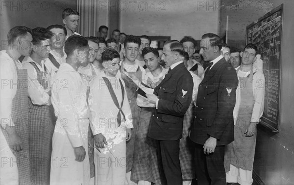 Lecturing naval cooks, between c1915 and 1918. Creator: Bain News Service.