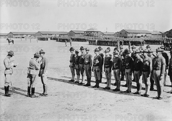 Gen. Cole decorating marines, Parris Island, S.C., 10 June 1918. Creator: Bain News Service.