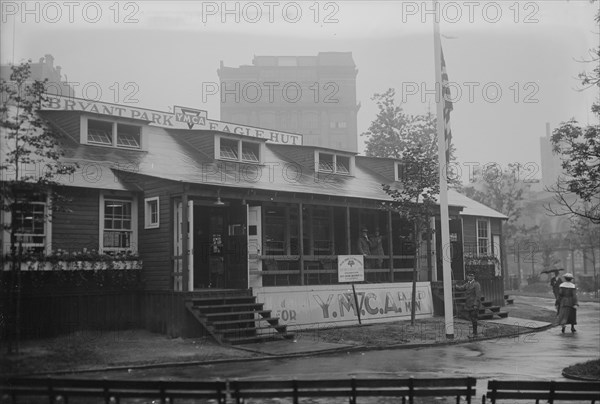 Y.M.C.A. hut, Bryant Park, 1918. Creator: Bain News Service.