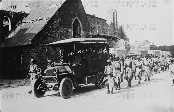 British funeral, Cugny, between c1915 and c1920. Creator: Bain News Service.