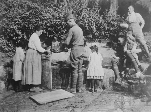 U.S. soldiers in France, 16 Aug 1918. Creator: Bain News Service.