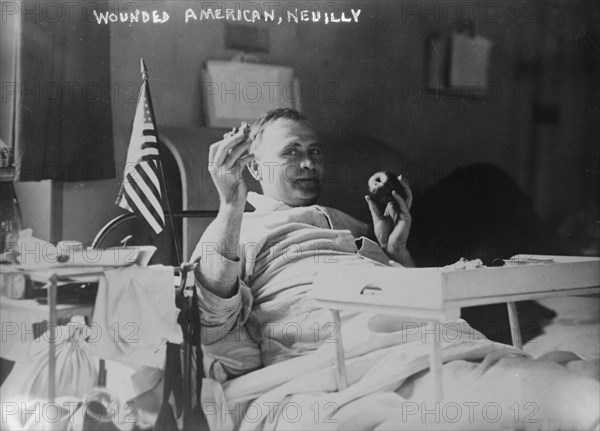 Wounded American, Neuilly, 1918 or 1919. Creator: Bain News Service.