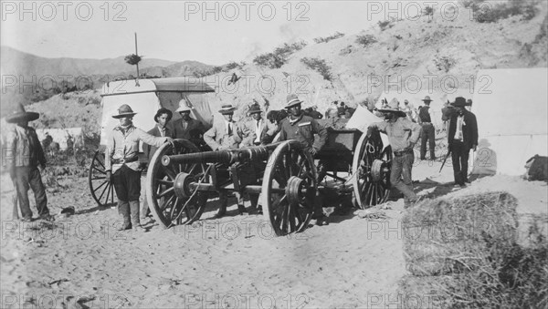 Cannon made by rebels now in use near Juarez, between c1910 and c1915. Creator: Bain News Service.