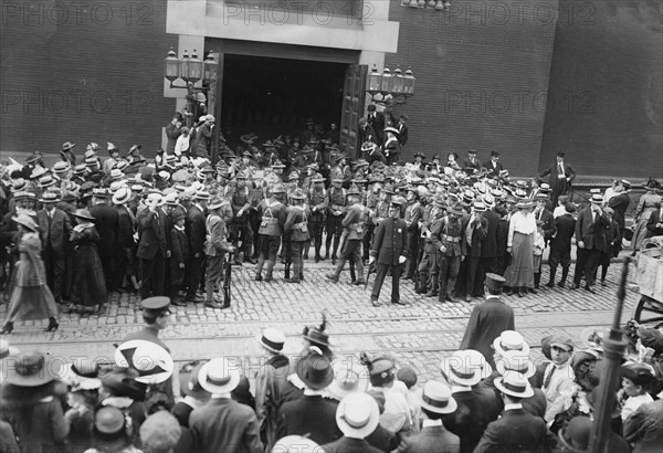 Departure -- 7th Regt, N.Y., between c1915 and c1920. Creator: Bain News Service.