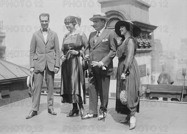 Bruno Zirato, Caruso & wife, Mrs. J. S. Keith, between c1915 and c1920. Creator: Bain News Service.