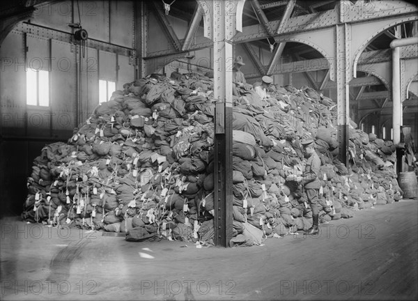 Soldiers' bags astray, 1919. Creator: Bain News Service.