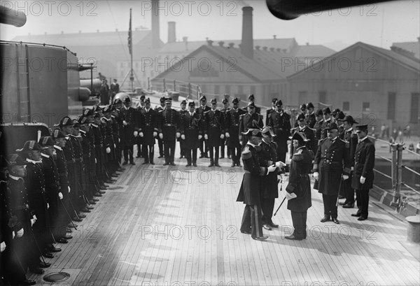 Fletcher and Badger shaking hands, between c1910 and c1915. Creator: Bain News Service.