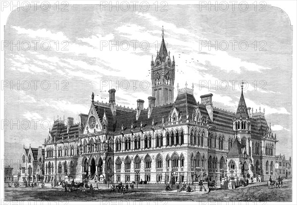 The new Assize Courts at Manchester, 1864. Creator: Mason Jackson.