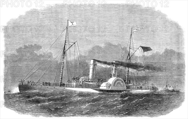 The Colonel Lamb blockade-runner, built at Liverpool, 1864. Creator: Smyth.