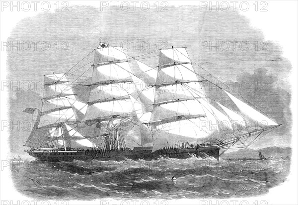 The new iron screw steam-ship London, built for the Australian trade…, 1864. Creator: Smyth.
