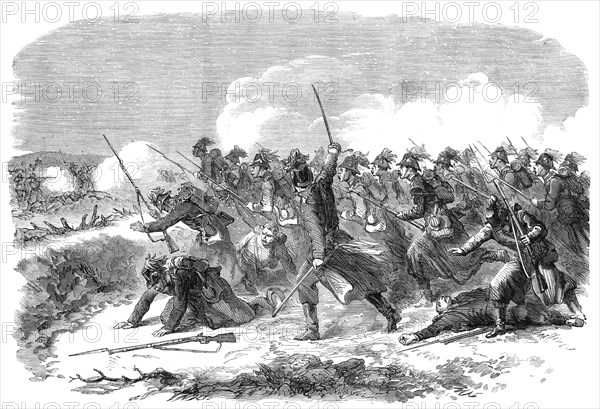 The War in Schleswig: the Battle of Over-Selk - from a sketch by our special artist, 1864. Creator: Unknown.