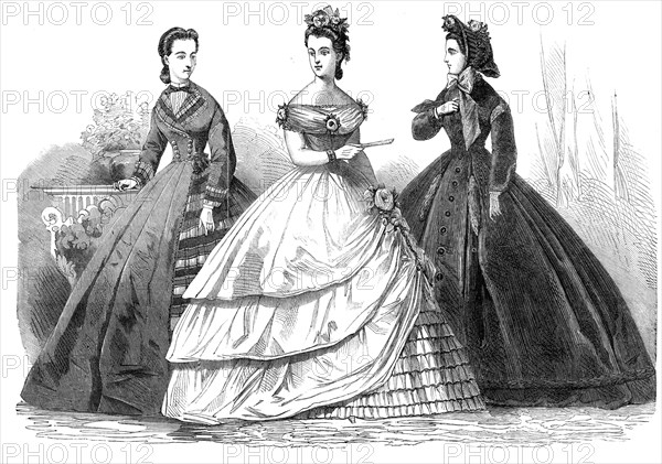 Paris fashions for March, 1864. Creator: Unknown.