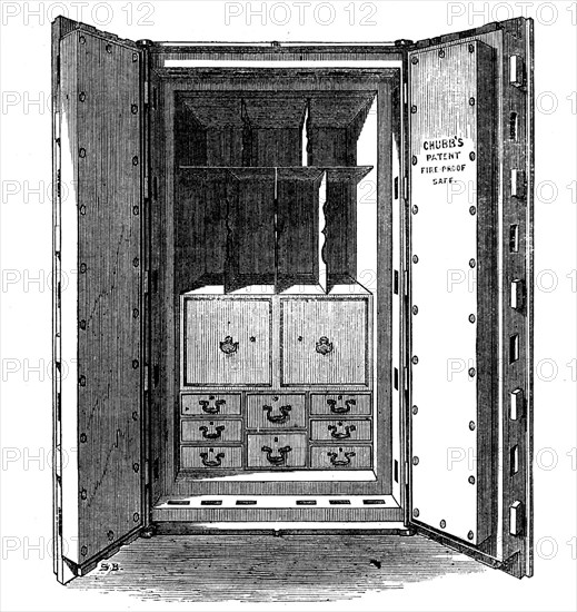 The International Exhibition: Chubbs' safe, 1862. Creator: Unknown.