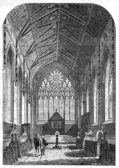 Views of Merton College, Oxford: the Chapel, 1864. Creator: Mason Jackson.