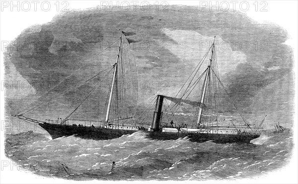 Dudgeon's new double-screw iron steam-ship Flora, 1862. Creator: Unknown.