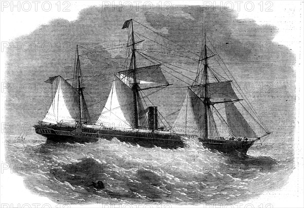 The Peninsular and Oriental Steam Company's new ship Poonah, 1862. Creator: Unknown.