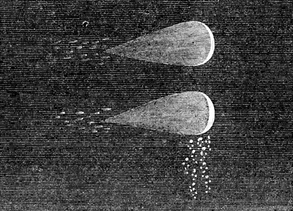 Great Meteor on Nov. 27. - the Meteor and sparks as seen by Mr. Lowe, 1862. Creator: Unknown.