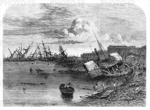Effects of the cyclone at Calcutta on the 5th of October - from a photograph, 1864. Creator: Mason Jackson.