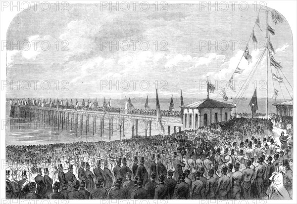 Opening of the new pier at Deal, 1864. Creator: Unknown.