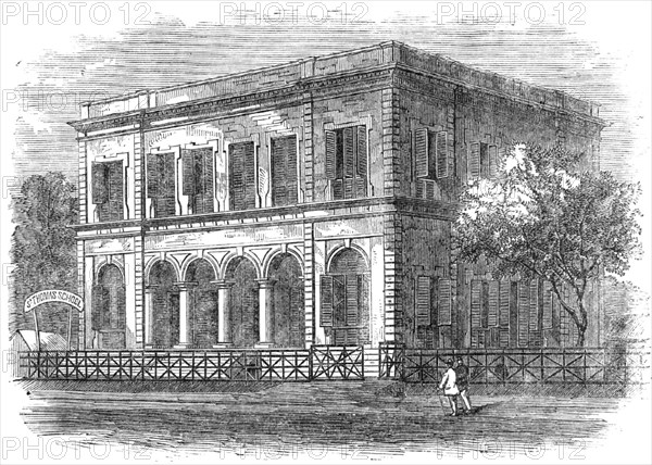 St. Thomas’s School, Howrah, Calcutta, 1864. Creator: Unknown.