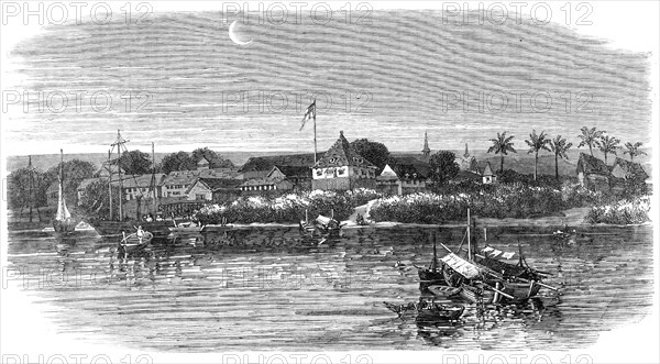 Views in Borneo: Kucking Fort, Sarawak, 1864. Creator: Unknown.