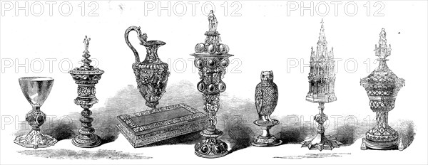 The Loan Collection, South-Kensington: Chalice, cups, ewer, pyx, 1862. Creator: Unknown.