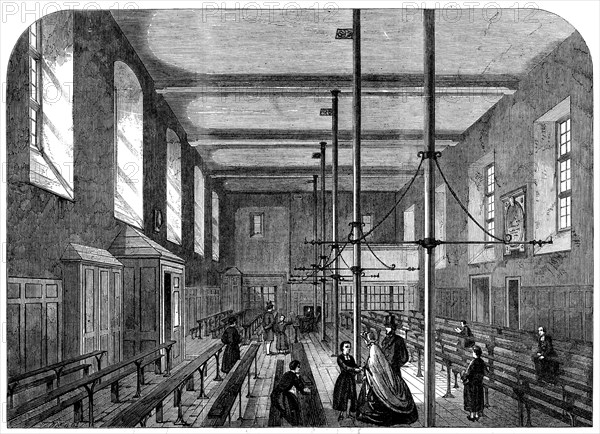 The Great Schools of England: Christ's Hospital - the Grammar-School, 1862. Creator: Unknown.