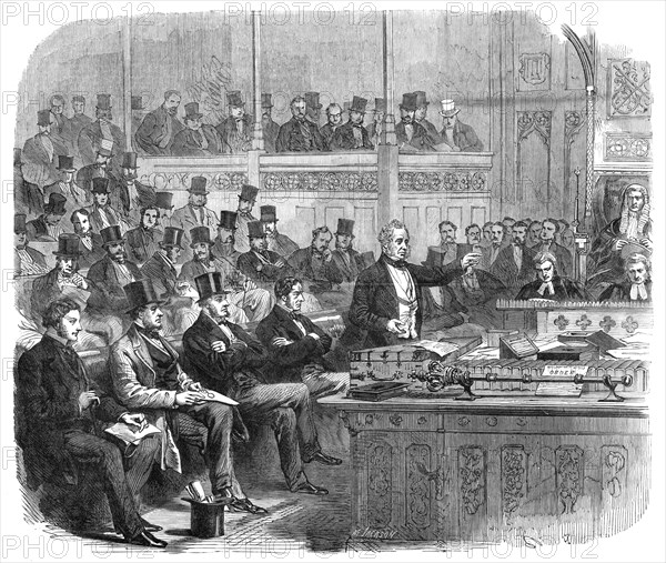 Lord Palmerston making the ministerial statement on Dano-German Affairs..., 1864. Creator: Mason Jackson.