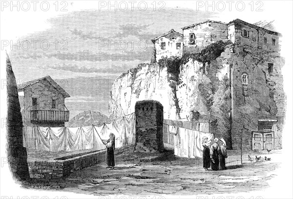The Tarpeian Rock, Rome, 1864. Creator: Mason Jackson.