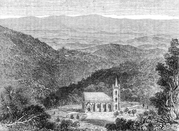 Dhurumsalla Churchyard, the burial-place of the late Viceroy of India, 1864. Creator: Unknown.