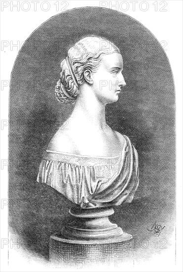 Bust of H.R.H. the Princess of Wales, by Marshall Wood, 1864. Creator: Unknown.