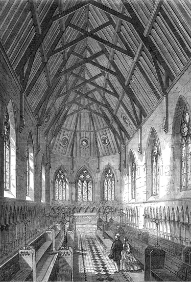 Bromley College, Kent, established for the widows of clergymen: the Chapel, 1864. Creator: Unknown.
