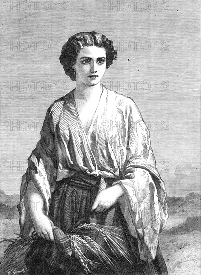 Ruth, by A. Johnston, from the exhibition of the British Institution, 1864. Creator: W Thomas.