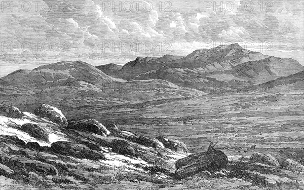 The Scottish Highlands near Balmoral - view of Lochnagar, 1864.  Creator: Unknown.
