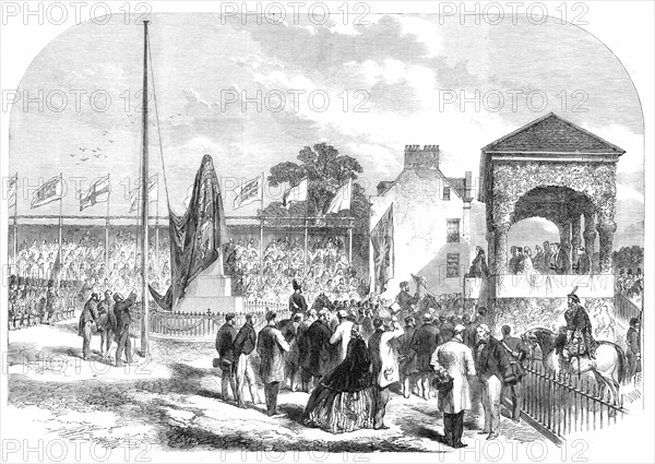 Inauguration of the statue of the late Prince Consort, in the presence of Her Majesty,..., 1864. Creator: Mason Jackson.