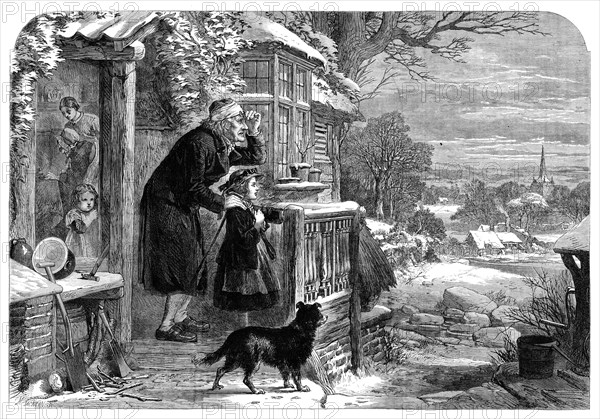 Winter, drawn by A. Hunt, 1864. Creator: Mason Jackson.