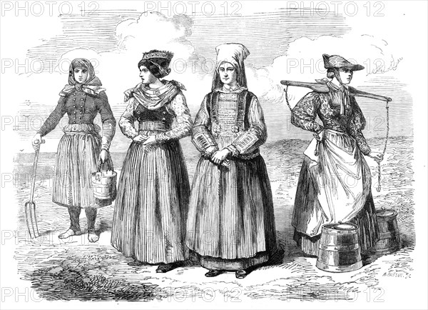 The Schleswig-Holstein Difficulty: Schleswig costumes, 1864. Creator: Unknown.