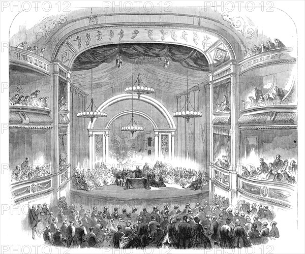 The British Association at Bath: Sir Charles Lyell delivering the presidential address..., 1864. Creator: Unknown.