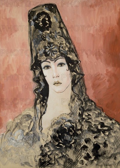 Andalouse (Espagnole à la mantille), 1923-1925.