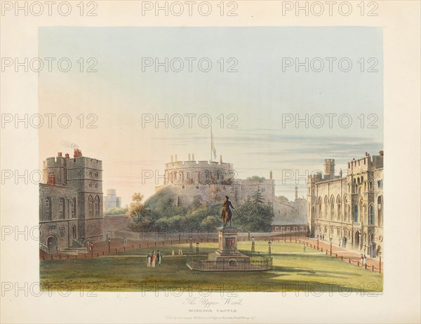 The Upper Ward of Windsor Castle, 1819. Creator: Wild, Charles (1781-1835).