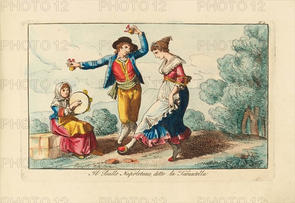Il Ballo Napoletano, detto la Tarantella, 1816. Creator: Pinelli, Bartolomeo (1781-1835).